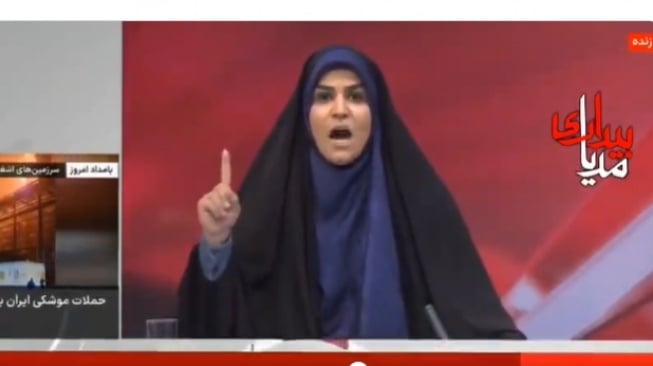 Detik-Detik Kantor Televisi Iran Dibom Israel Saat Sahar Emami Sang Presenter Sedang Live