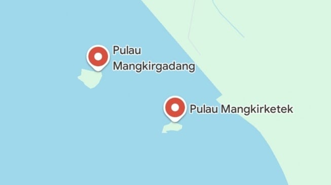 Ilustrasi letak pulau yang menjadi polemik antara Aceh dan Sumut. [Tangkapan layar google maps]