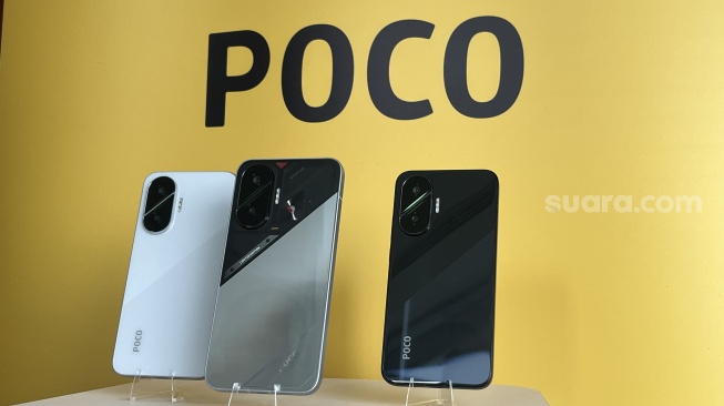 Poco F7 yang akan segera hadir ke Indonesia 25 Juni 2025. [Suara.com/Dicky Prastya]