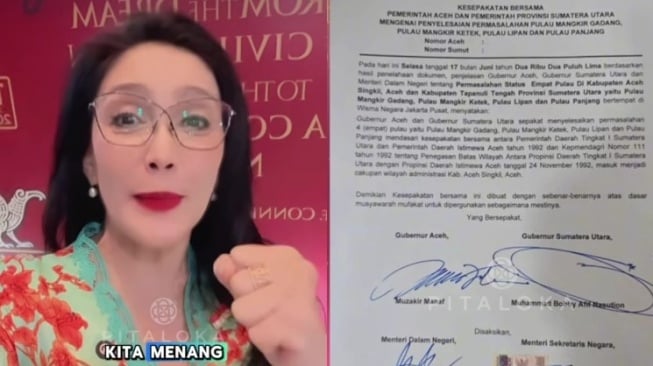 Rieke Diah Pitaloka Tanggapi Keputusan 4 Pulau Sengketa Milik Aceh (Instagram/@riekediahp)
