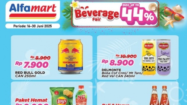 Ngadem Hemat! Promo Minuman Alfamart, Diskon Hingga 44 Persen Juni Ini