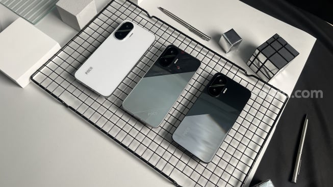 Poco F7 yang akan segera hadir ke Indonesia 25 Juni 2025. [Suara.com/Dicky Prastya]