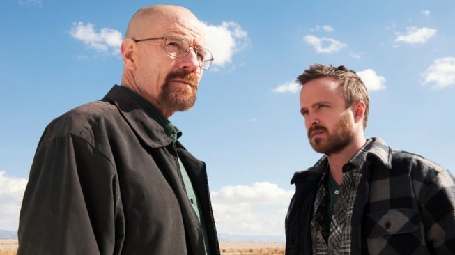 Penampilan Bryan Cranston dan Aaron Paul di series Breaking Bad. [Instagram]