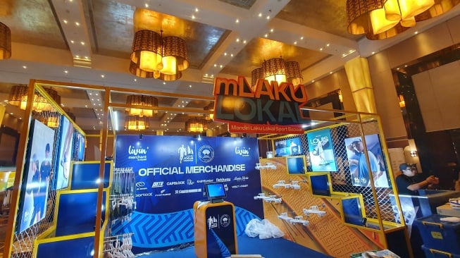 Pameran Mlaku Lokal di Mandiri Jogja Marathon 2025 dihelat di Kasultanan Ballroom, lantai 2, Hotel Royal Ambarrukmo Yogyakarta. [Hiskia/Suarajogja]