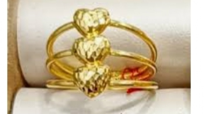 Cincin Emas Murni Motif Etnik