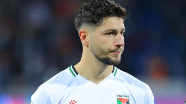 Pemain Palestina yang bernama Michel Termanini mendoakan timnas Indonesia yang dikepung oleh tim Timur Tengah di round 4 Kualifikasi Piala Dunia 2026. (Instagram/@miladtermanini)