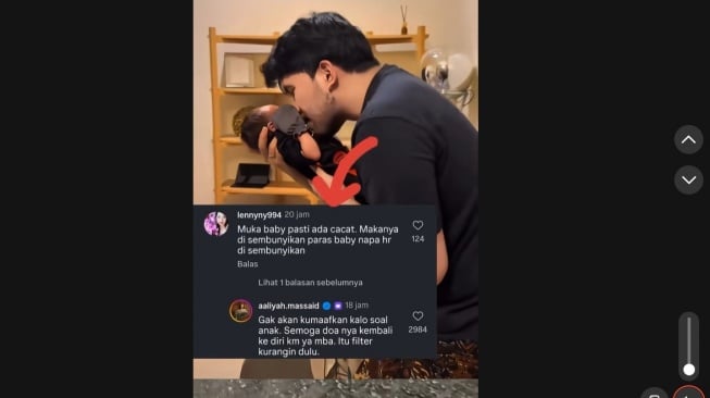 Aaliyah Massaid kesal anaknya dihujat (TikTok @tehnur093)