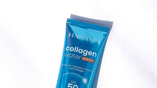 Hanasui Collagen Water Sunscreen SPF 50. (Tokopedia)