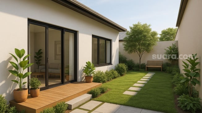 Model teras rumah minimalis. [Suara.com]