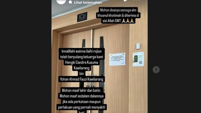 Hengki Kawilarang meninggal dunia dan informasi ini disampaika oleh akun Instagram sang desainer. [Instagram]
