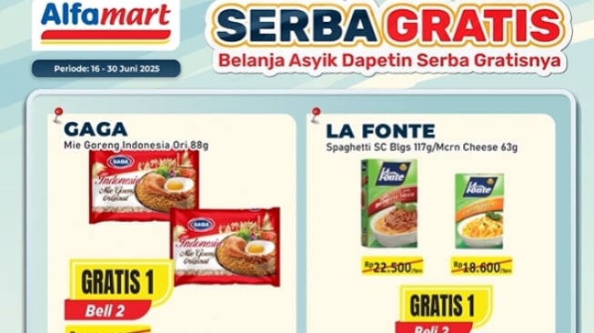 Belanja Hemat di Alfamart! Beli 2 Gratis 1, Ada Mie Instan, Susu, hingga Camilan Favorit
