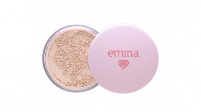 Bedak tabur yang bisa mencerahkan, Emina Bare with me mineral loose powder (sociolla)