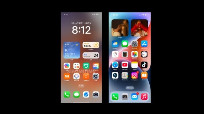 Ikon HP Xiaomi yang mirip iOS. [Xiaomitime]