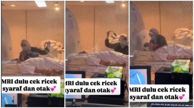Suami Inul Daratista, Adam Suseno menjalani MRI untuk mengetahui kondisi sayraf dan otaknya (Instagram)