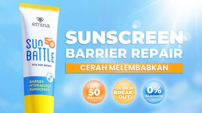 Emina Sun Battle SPF 50 Barrier Hydraburst (Shopee)