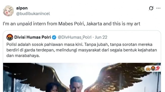 Video AI 'Pahlawan Masa Kini' Polri Diklaim Buatan Anak Magang?