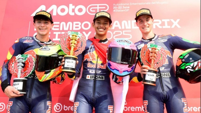 Veda Ega Pratama: Sejarah Back-to-Back Podium Tertinggi di Redbull MotoGP Rookies Cup (Dok. AHM)