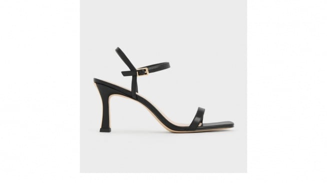 Rekomendasi heels yang cocok untuk kaki lebar, Charles & Keith Sling Back Square --Toe Heels (charleskeith.co.id)