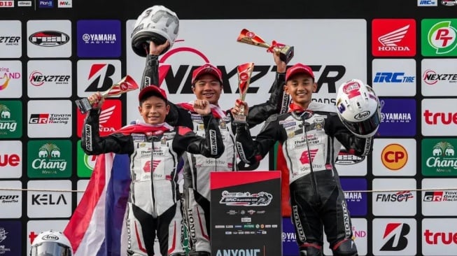 Bintang Pranata Sukma: Debut Podium Perdana di Thailand Talent Cup (Dok. AHM)