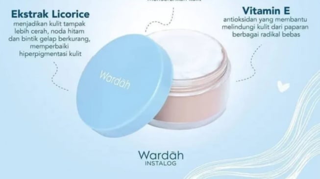 Bedak tabur yang bisa mencerahkan, Wardah lightening loose powder (lazada.co.id)