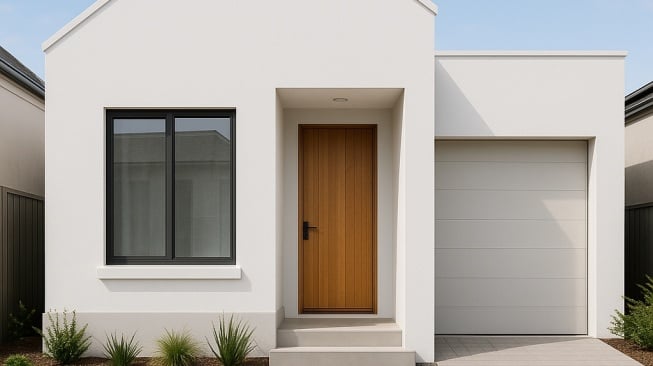 Desain rumah ukuran 10x5 meter. [dibuat dengan AI]