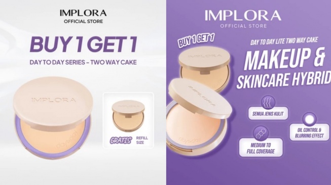 Rekomendasi bedak two way cake dengan harga terjangkau untuk anak sekolah (Shopee)