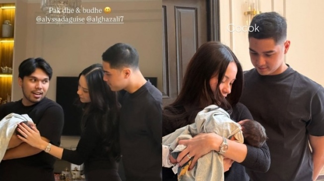 Alyssa Daguise dan Al Ghazali jenguk anak Thariq Halilintar dan Aaliyah Massaid [Instagram]