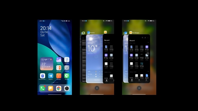 Tampilan iOS di HyperOS. [Xiaomitime]