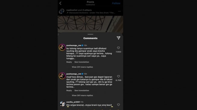 Dimas Anggara Diburu usai Gampar Kiesha Alvaro, Pasha Ungu Bombardir Nadine Chandrawinata. [Instagram]
