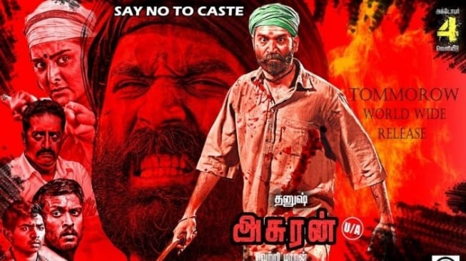 Poster film India Selatan berjudul Asuran. [Instagram]