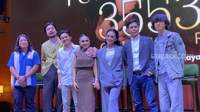 Yuni Shara dalam konferensi pers konser tunggal perdananya, Yuni Shara 3553 Concert yang digelar di kawasan Senayan, Jakarta Pusat pada Kamis, 26 Juni 2025 [Suara.com/Tiara Rosana]