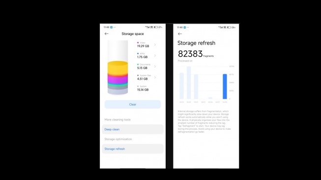 Tampilan Storage Refresh di Xiaomi. [Xiaomitime]