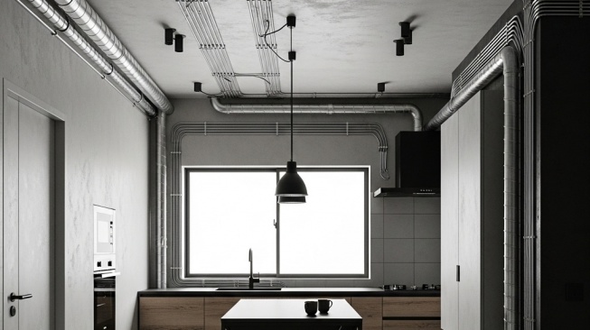 Ide desain rumah industrial minimalis [Google AI Studio]