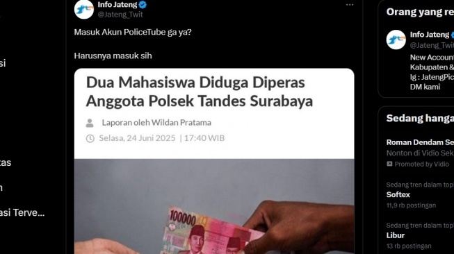 4 Temuan Warganet soal PoliceTube, Mirip Situs Lahtube. [X]