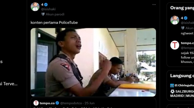 Polri Bikin Platform Policetube, Sosok Norman Kamaru si Goyang Chaiyya Chaiyya Kena Sentil. [X]