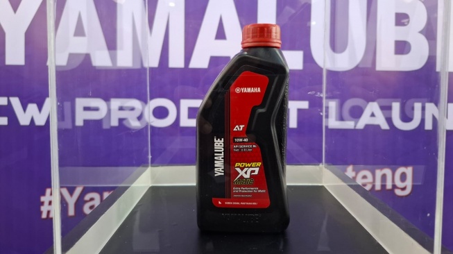 PT Yamaha Indonesia Motor Manufacturing merilis oli mesin terbaru khusus skuter matik 125 cc, Yamalube Power XP. (Foto: SUARA.COM/Manuel Jeghesta)