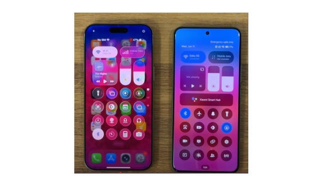 Perbandingan iOS 26 dan HyperOS 2. [Xiaomitime]