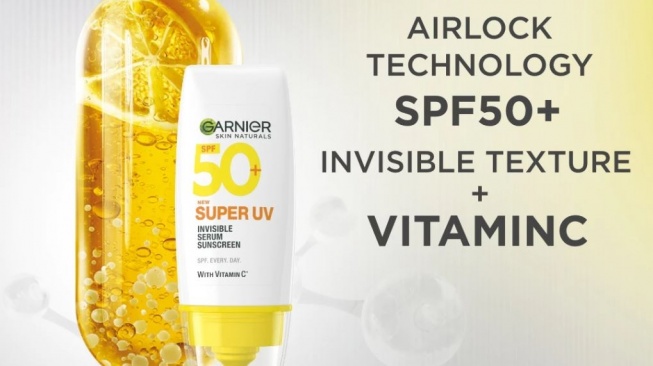 Sunscreen SPF 50 untuk flek hitam. (Shopee/Garnier Indonesia Official Shop)