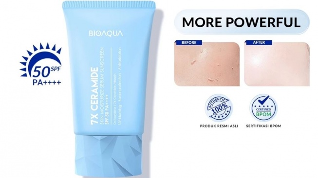 Sunscreen SPF 50 untuk flek hitam. (Shopee/BIOAQUA Indonesia Official Shop)