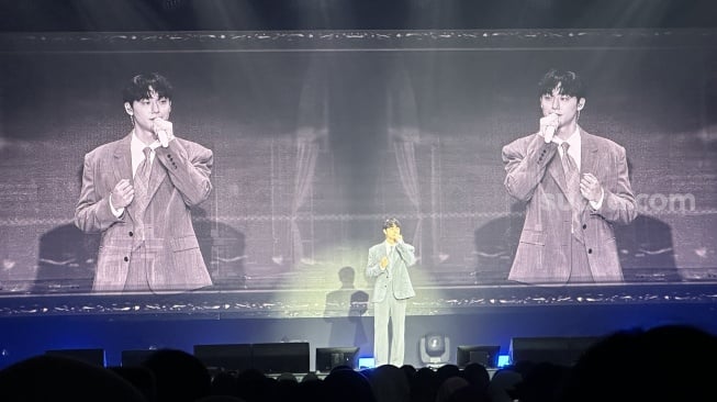 Aktor asal Korea Selatan, Lee Do Hyun sukses menggelar fan meeting perdananya di The Kasablanka Hall, Jakarta Selatan pada Sabtu, 28 Juni 2025. [Suara.com/Sumarni]
