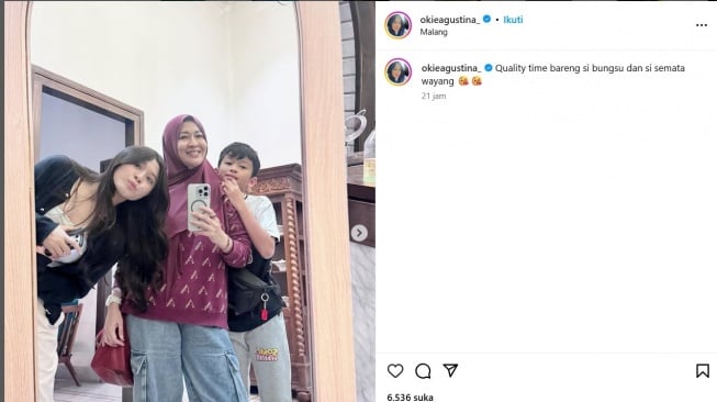 Okie Agustina Jawab Pertanyaan soal Calon Istri Gunawan Dwi Cahyo. [Instagram]