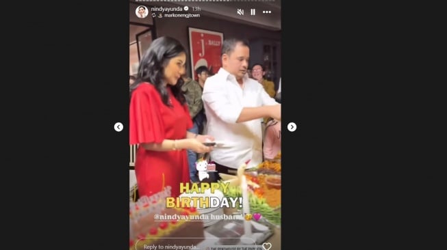 Nindy Ayunda Tegas Sebut Dito Mahendra Suaminya. [Instagram]