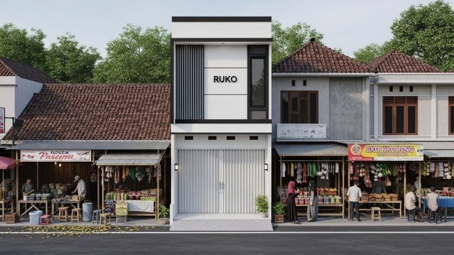 6 Desain Model Ruko Sederhana di Kampung & Lahan Terbatas, Cocok Buat Warung Sembako