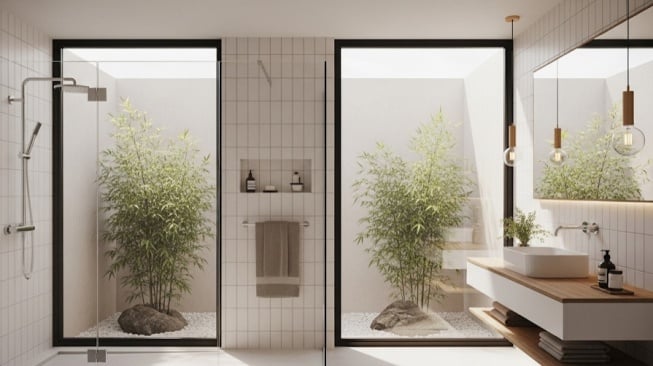 5 Desain Kamar Mandi Mungil Ukuran 1x2 Meter, Bikin Rumah Minimalis Makin Estetik!
