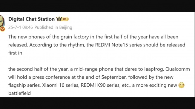 Bocoran Redmi Turbo 5 Pro. [Gizmochina]
