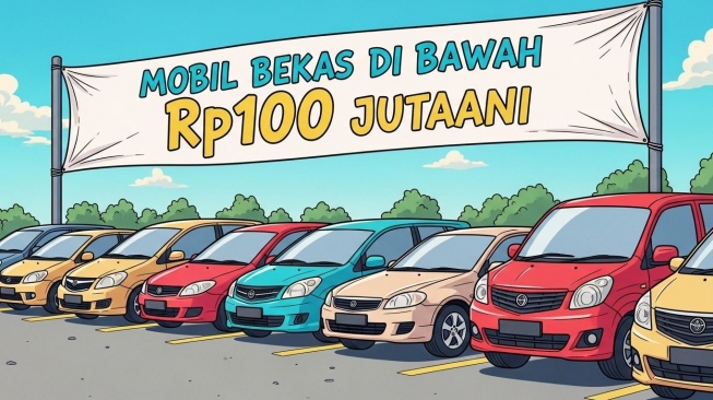 Ilustrasi mobil bekas. (Google AI Studio)