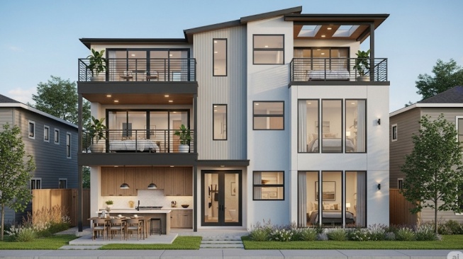 6 Desain Rumah 3 Lantai Efisien dan Nyaman, Cocok untuk Hunian Keluarga Modern!