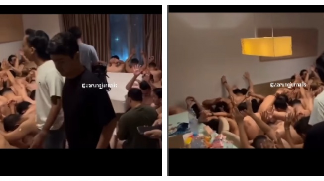 Viral Detik-detik Polisi Gerebek Pesta Gay di Puncak Bogor, Puluhan Pria Tertangkap Telanjang Bulat!