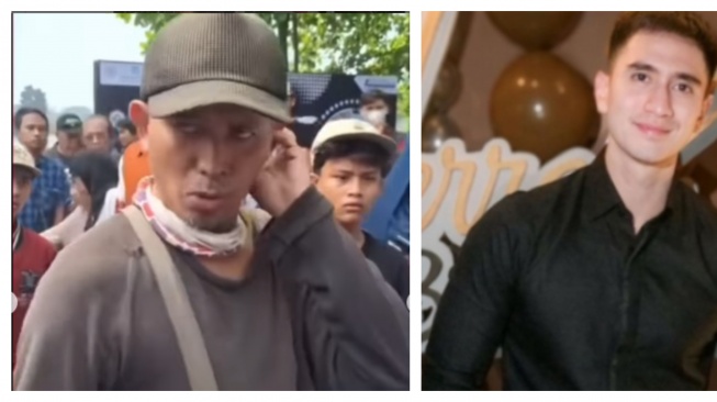 Kolase foto pedagang mainan dan Verrel Bramasta. (Tangkapan layar/Ist)