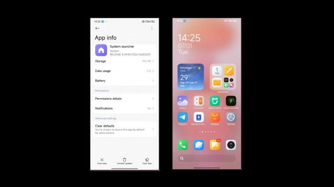 Pembaruan Xiaomi launcher. [Xiaomitime]